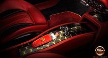 Binnenzijde Ferrari 458 Italia volgens Carlex Design