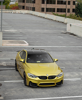 Photoshoot with four BMW M-cars