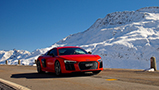 Fotoshoot: nieuwe Audi R8 V10 Plus in de Zwitserse Alpen